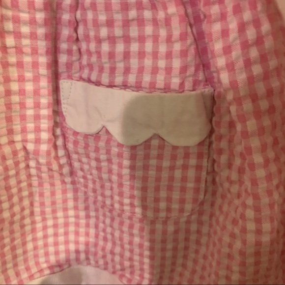 Pink Gingham Dress White Embroidered Cardigan - Picture 2 of 12